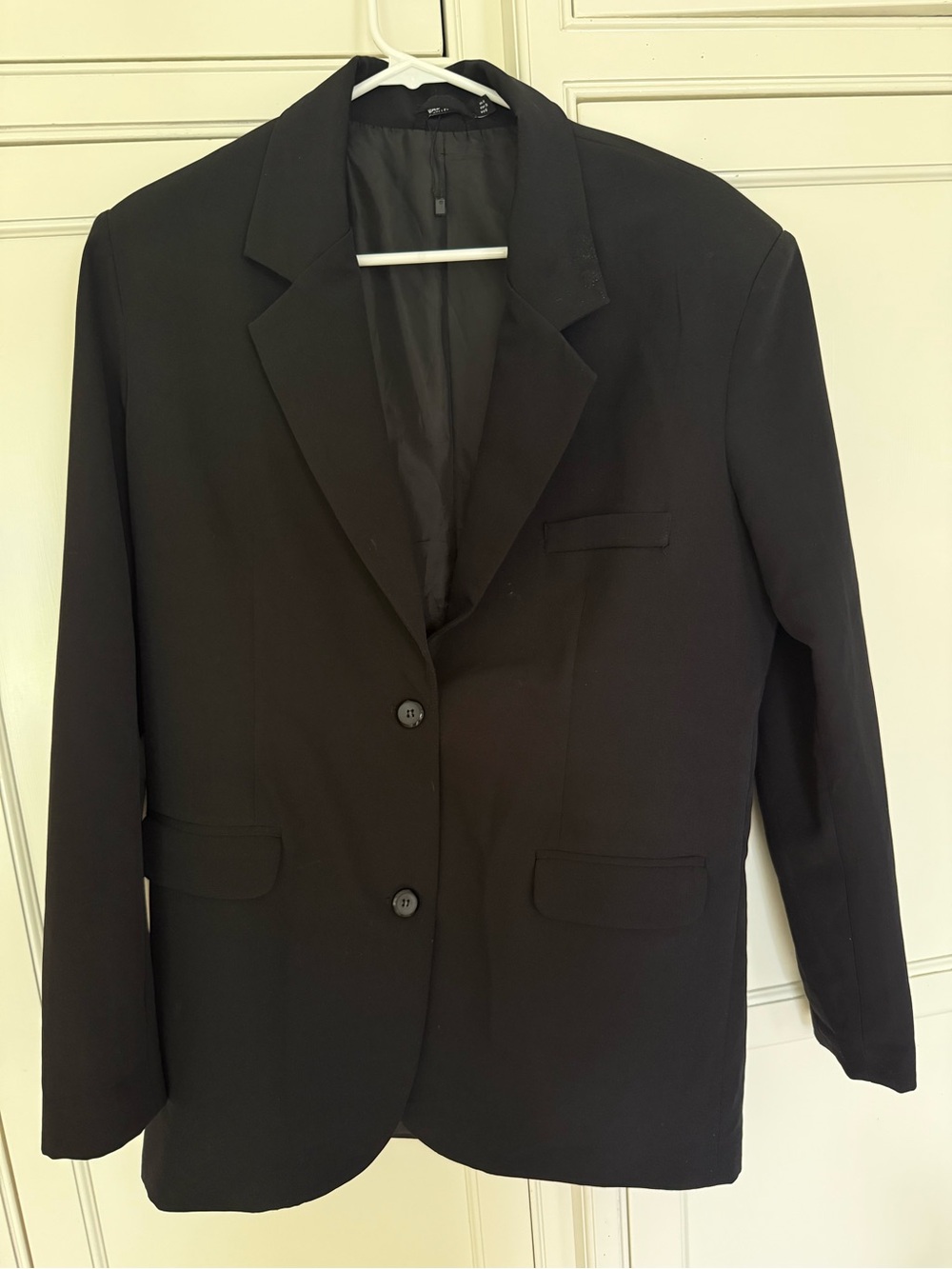Nasty Gal Womens Oversized Black Blazer - Tailored Two-Button Jacket Size 6